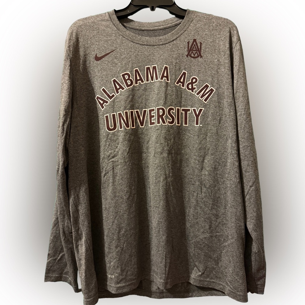 HBCU Alabama A&M University Nike Long-Sleeve Tee Shirt, Large